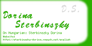 dorina sterbinszky business card